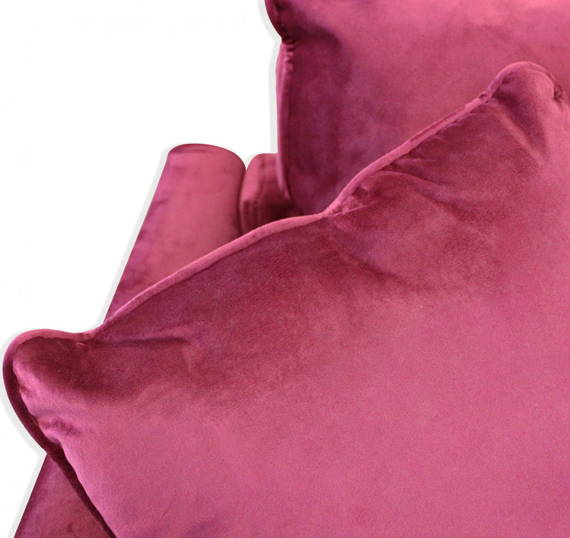 Divano 2 Posti Chandler 152x81x89 h cm in Velluto Rosso