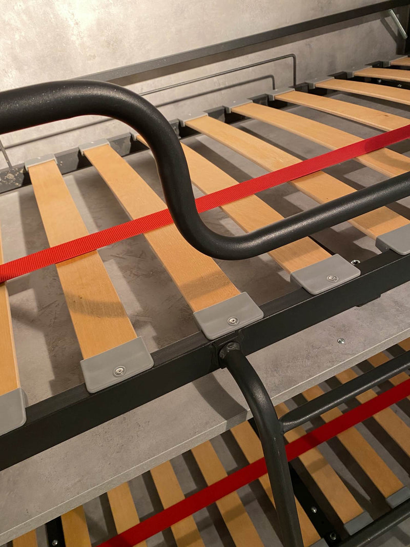 Letto Singolo a Scomparsa Salvaspazio Orizzontale Kando H97 cm Marrone