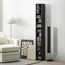 Mobile Libreria Porta CD a 12 Ripiani 21x20x175 cm per 204 CD in MDF e Truciolato Nero      