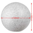 Lampada Sfera Giardino 50cm Luce Illuminazione Esterno Attacc E27 Effetto Pietra