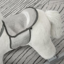 Cavallo a Dondolo in Peluche e Legno con Orsetto e Suoni Bianco