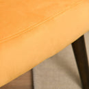 Poltrona Imbottita 79x66,5x79 cm in Tessuto Vellutato Giallo