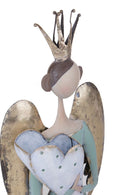 Statuina Busto Angelo con Cuore 54 cm in Metallo