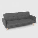 Divano Letto Clic Clac 186x85x80 cm in Tessuto Grigio Scuro