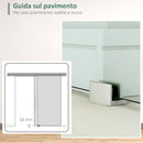 Porta Scorrevole Vetrata 77,5x205 cm Satinata a Strisce 