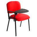 Sedia Poltrona Attesa da Ufficio in Tessuto con Ribaltina Bozzini Rosso