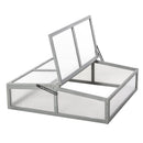 Mini Serra da Giardino 90x92x28 cm in Legno e Policarbonato Trasparente