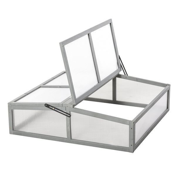 Mini Serra da Giardino 90x92x28 cm in Legno e Policarbonato Trasparente prezzo