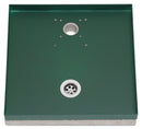 Base Portaciottolo per Fontane 40x40x8 cm in Metallo con Base in Cemento Belfer 42/BSE/10 Verde