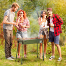 Barbecue a Carbone Carbonella 77x30x70 cm in Acciaio Verde Scuro