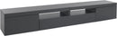 Mobile Tv 3 Ante e Ripiano a Giorno 240x40x35 cm Essential 2A 1R Grigio Antracite Opaco  