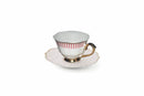 Set 6 Tazzine da Caffè con Piattini Villa d'Este Home Tivoli Wonderland Rosso
