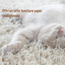 Cuccia Amaca in PVC Effetto Rattan per Gatti Ø60x120 cm con Cuscino  Caffè