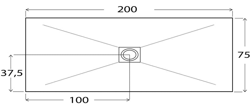 Piatto Doccia in Pietra Bonussi Ardesia Stone Central Tortora Varie Misure