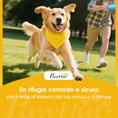 Passeggino per Cani Pieghevole 77x44x102 cm con Portabicchieri e Cestello in Acciaio e Tessuto Oxford Nero      