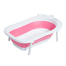 Vaschetta Bagnetto Neonati Pieghevole Bianco e Rosa 89x53.5x38 cm 