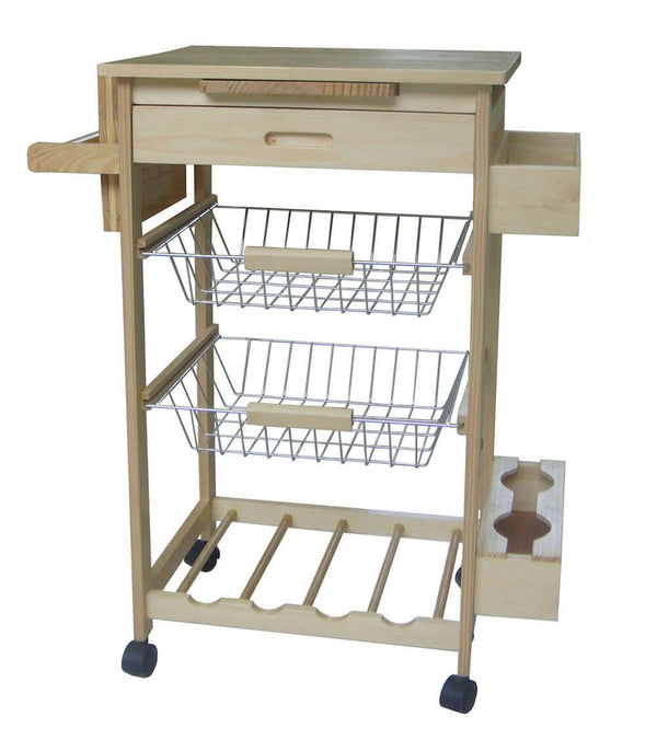 acquista Carrello da Cucina in Legno Tosini KT0023B con Accessori
