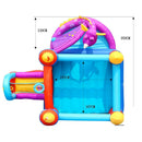 Castello Giostra Gonfiabile Draghetto con Pompa Inclusa Happy Hop