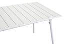 Tavolo da Giardino Pieghevole 140x80x74 cm in Ferro Rovigo Bianco