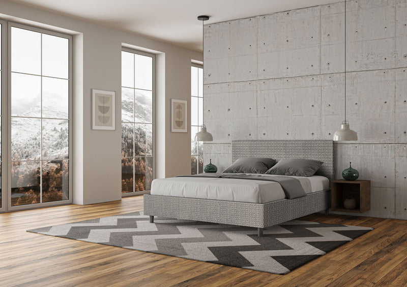 Letto Matrimoniale Adele Labirinto 02 Grigio Varie Misure