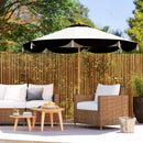 Ombrellone da Giardino Ø266x234 cm con Copertura UV50+ e Struttura a 8 Stecche Beige    