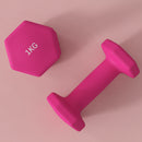 Set 2 Manubri Palestra 1 kg Pesi esagonali per Allenamento Rosa
