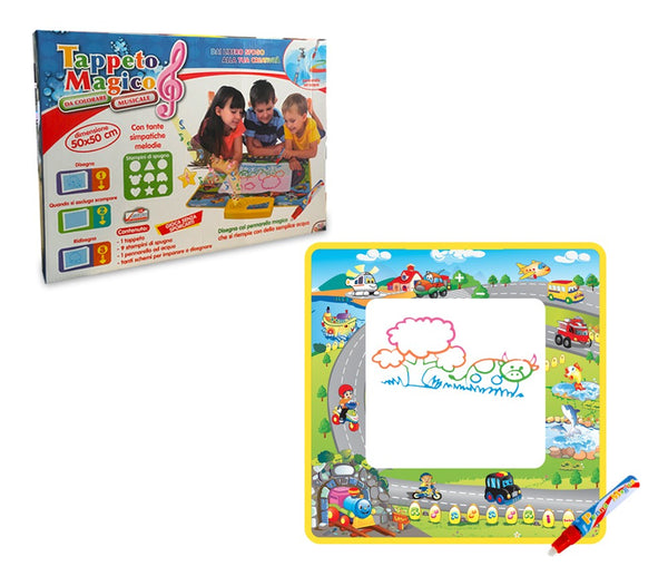 online Tappeto Musicale 50x50 cm da Colorare con Pennarello Magico ad Acqua