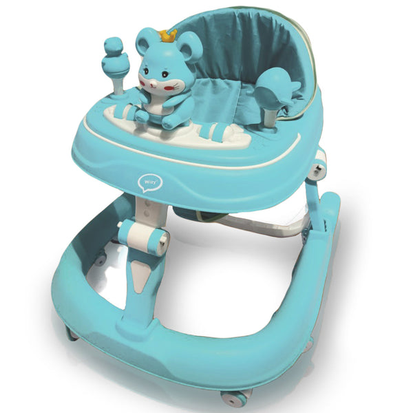 Girello Bambini PRO Primi Passi Chiusura Salvaspazio con Giochi Interattivi Blu sconto