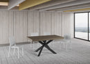Tavolo Allungabile 160-264x90x77 cm Volantis Tortora Telaio Antracite 