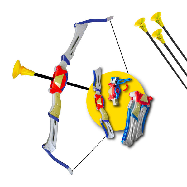 prezzo Arco Pieghevole per Bambini 63 cm con Clip Aggancio alla Cinta e 3 Frecce a Ventosa