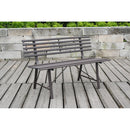 Panchina da Giardino in Metallo 150x57x44/76cm Krew Noce
