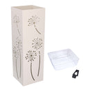 Portaombrelli in metallo crema soffioni quadro cm 15,5x15,5xh49