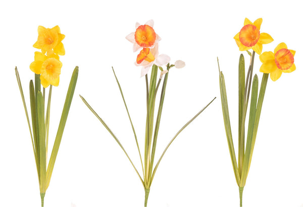 Set 4 Narciso con 2 Fiori Artificiali Altezza 48 cm Multicolore acquista