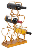 Porta Bottiglie Glass 6 Posti 31x12,7x53 cm in Ferro Oro