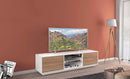 Mobile TV 2 Ante 180x41,4x46 cm Bloom Bianco Lucido e Noce