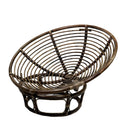 Poltrona da Giardino in Rattan ø115cm Papasan Marrone