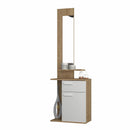 Mobile ingresso con specchio 60x35x186 cm Lost bianco rovere