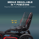Go Kart a Pedali per Bambini 100x58x58,5 cm Ruote in EVA Rosso Nero