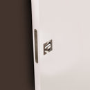 Kit di Serratura con Nottolino Quadrato per Porte Scorrevole Acciaio Nichel Satinato. Emuca