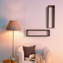 Mensola da Parete 60x18x15,5 cm in Fibra di Legno Regolo Rovere Moka