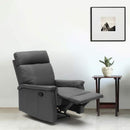 Poltrona Relax Reclinabile Manuale 80x94x102 cm in Similpelle Grigio