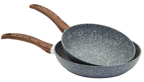 online Set 2 Padelle 26-30 cm in Alluminio Forgiato Antiaderente Induzione Collection Gardena Granito