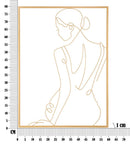 Pannello da Muro Oro Woman 60x1x80 cm in Ferro 