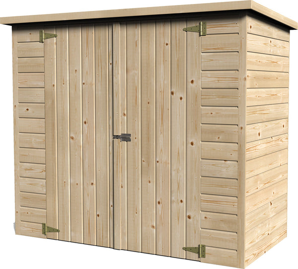 Casetta Box da Giardino per Bici e Secchi Differenziata 1,93x0,98m Senza Pavimento in Legno Abete 12mm Bike Box acquista