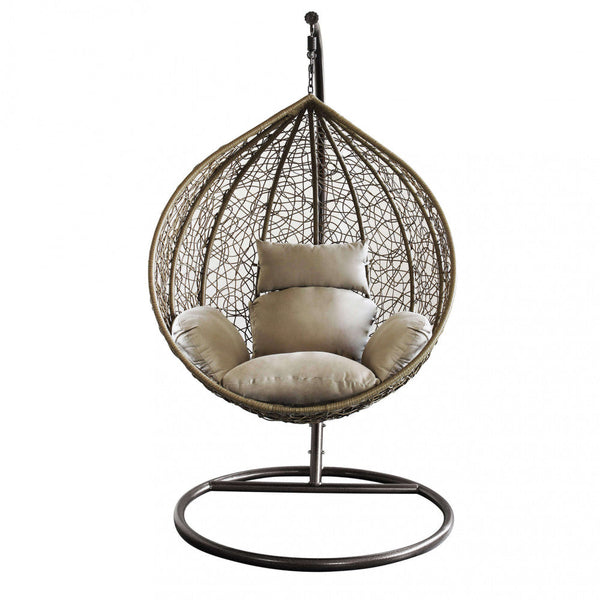 Dondolo Pensile da Giardino Giglio in Acciaio Marrone sconto