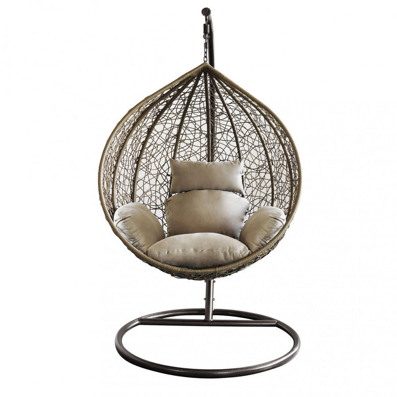 Dondolo Pensile da Giardino Giglio in Acciaio Marrone