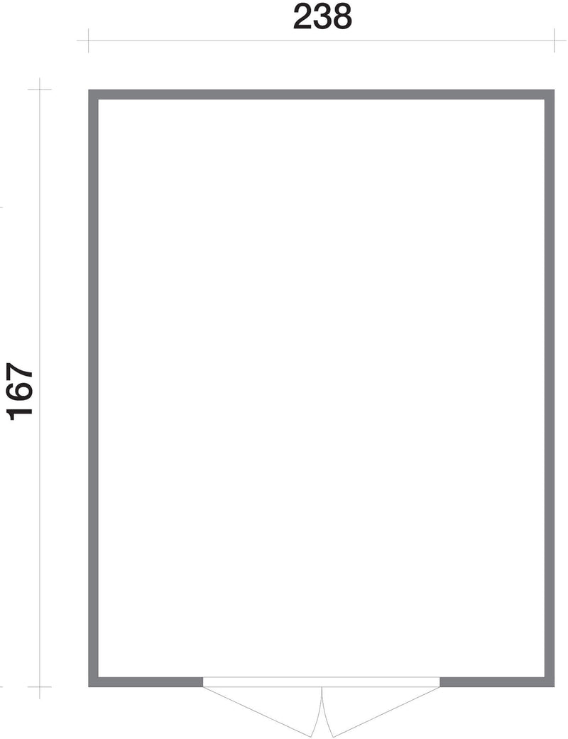 Casette Box da Giardino in Legno Porta Utensili 238x167x214 cm con 2 Porte e Finestre Ecla Tortora