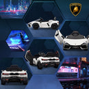 Macchina Elettrica per Bambini Licenza Lamborghini Revuelto 12V Guida Manuale e Telecomando Bianco 