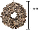 Set 2 Corone Natalizie con Pigne e Bacche Ø25 cm Oro