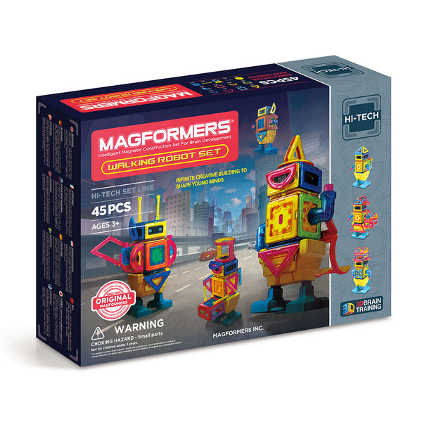 acquista Costruzioni Magnetiche 3D Gioco Calamitato 45 Pezzi Magformers Robot